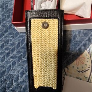 Hammitt Black Raffia Sunny Sleeve NWT